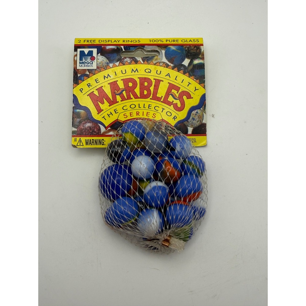 Vtg Mega Marbles Blue Dolphin Collector Series Glass‎ Marbles Vacor Mexico New